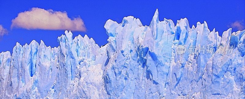 莫雷诺冰川的细节- El Calafate，巴塔哥尼亚-阿根廷